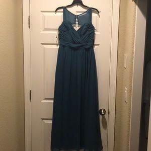 Alfred Angelo dark teal bridesmaid dress